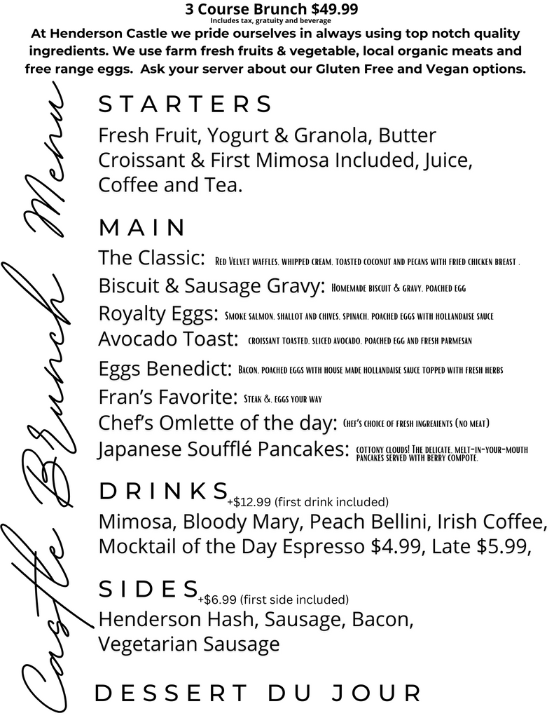 SUNDAY's  Brunch at Henderson Castle